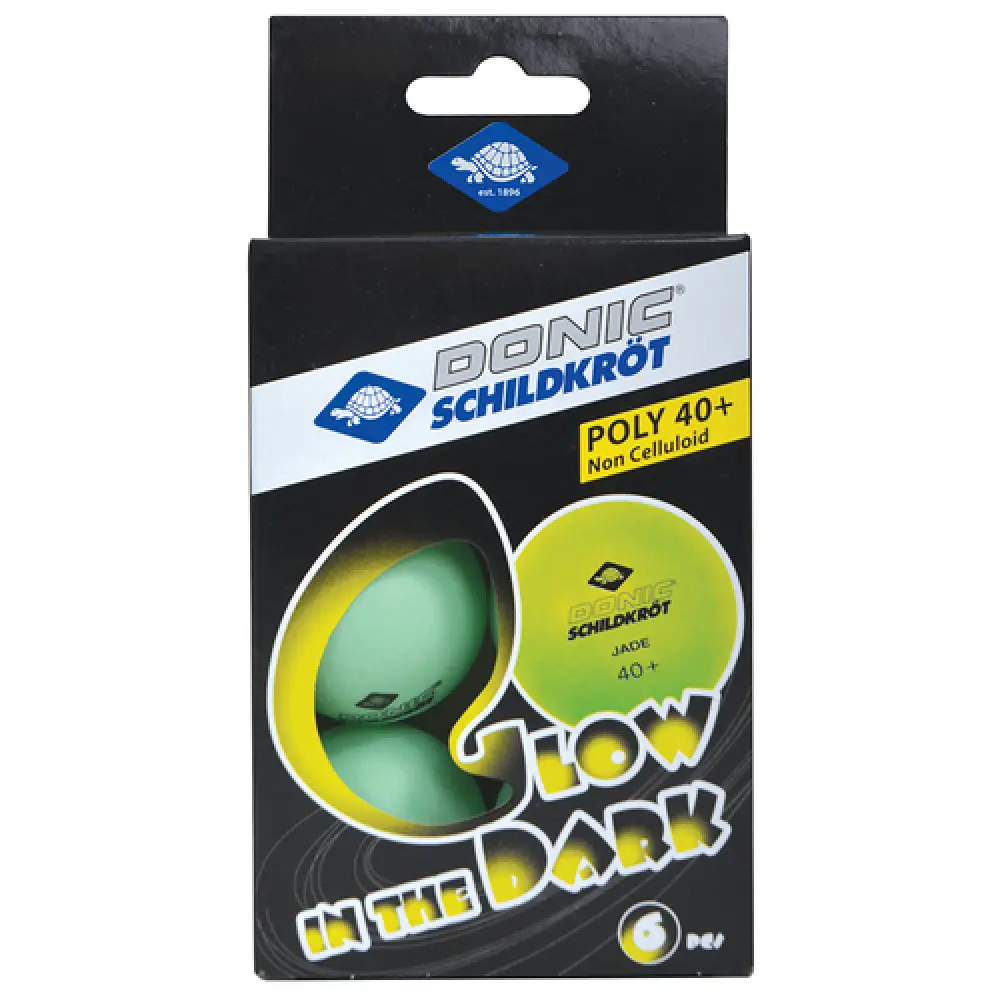 Мячи Donic Glow in the dark 40+ green флуоресцентные