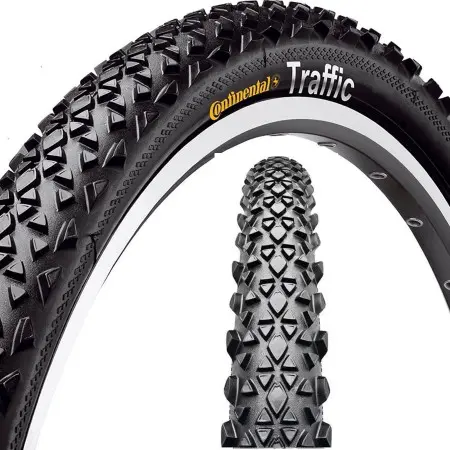 Покришка Continental Traffic II, 26 x 1.90, Чорна, не складна