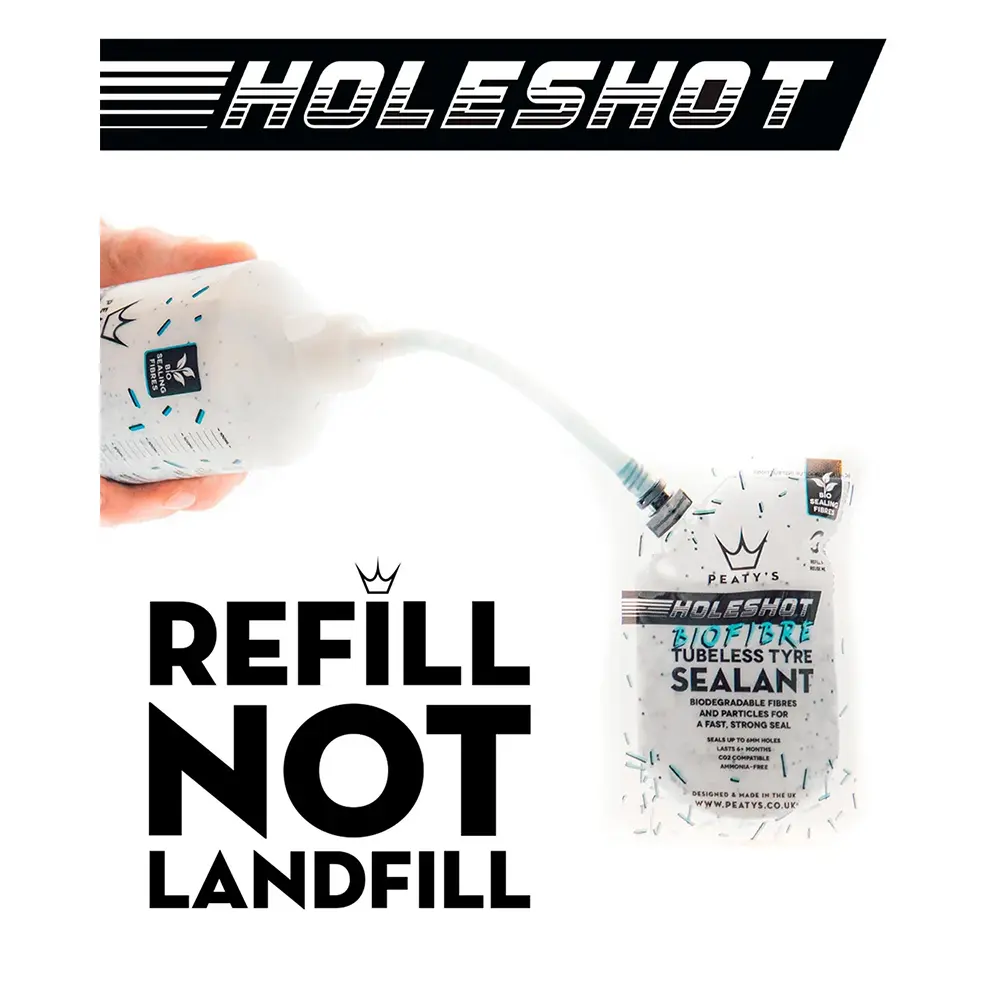 Герметик безкамерний Peaty's Holeshot BioFibre Tubeless Tyre Sealant, 25L
