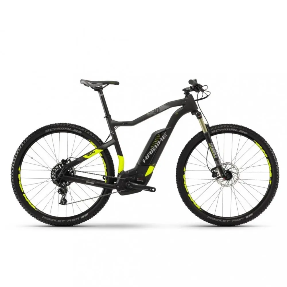 Електровелосипед Haibike SDURO HardNine Carbon 8.0 500Wh 29", рама L, біло-чорно-жовтий. 2018