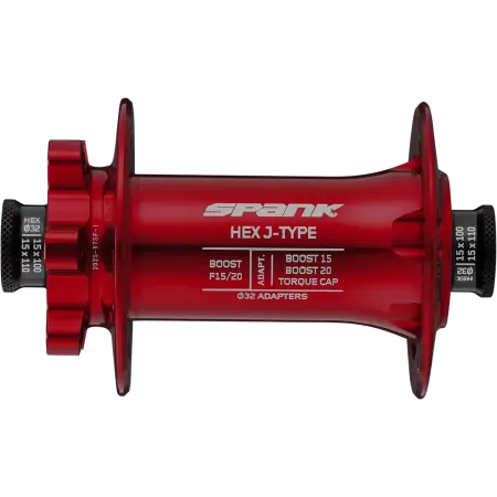  Втулка передня SPANK HEX J-TYPE Boost F15/20, Red