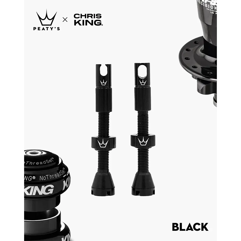 Ниппели Peaty's x Chris King Tubeless Valves, 60mm, Black