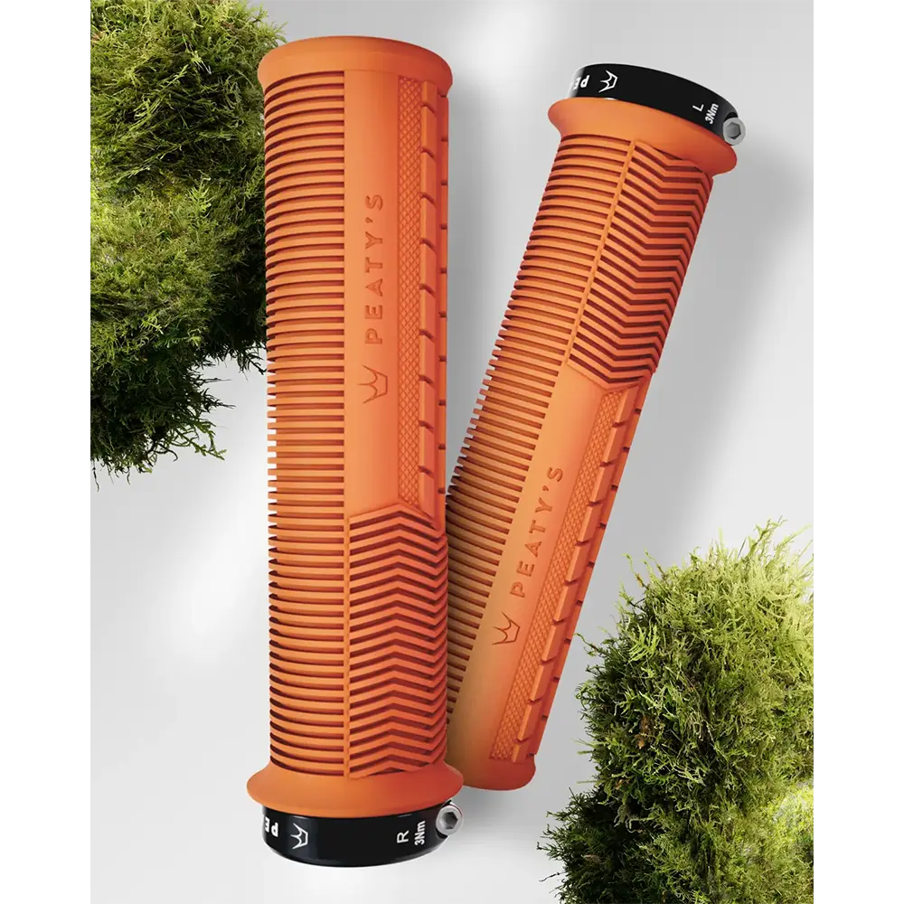 Грипсы Peaty's Monarch Grip Mushroom, Thin 30>32mm, Trail Comfort, Mango