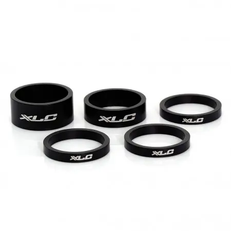 Проставочні кільця XLC AS-A02, 1 1/8 " (3x5, 1x10, 1x15), чорні, 5шт.
