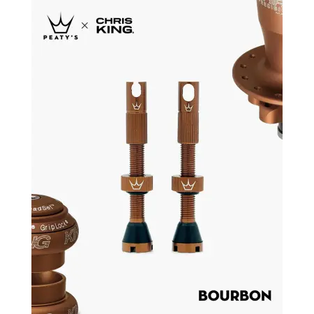 Ниппели Peaty's x Chris King Tubeless Valves, 42mm, Bourbon