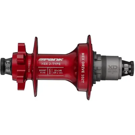  Втулка задня SPANK HEX J-Type Boost R148 XD 32H, Red