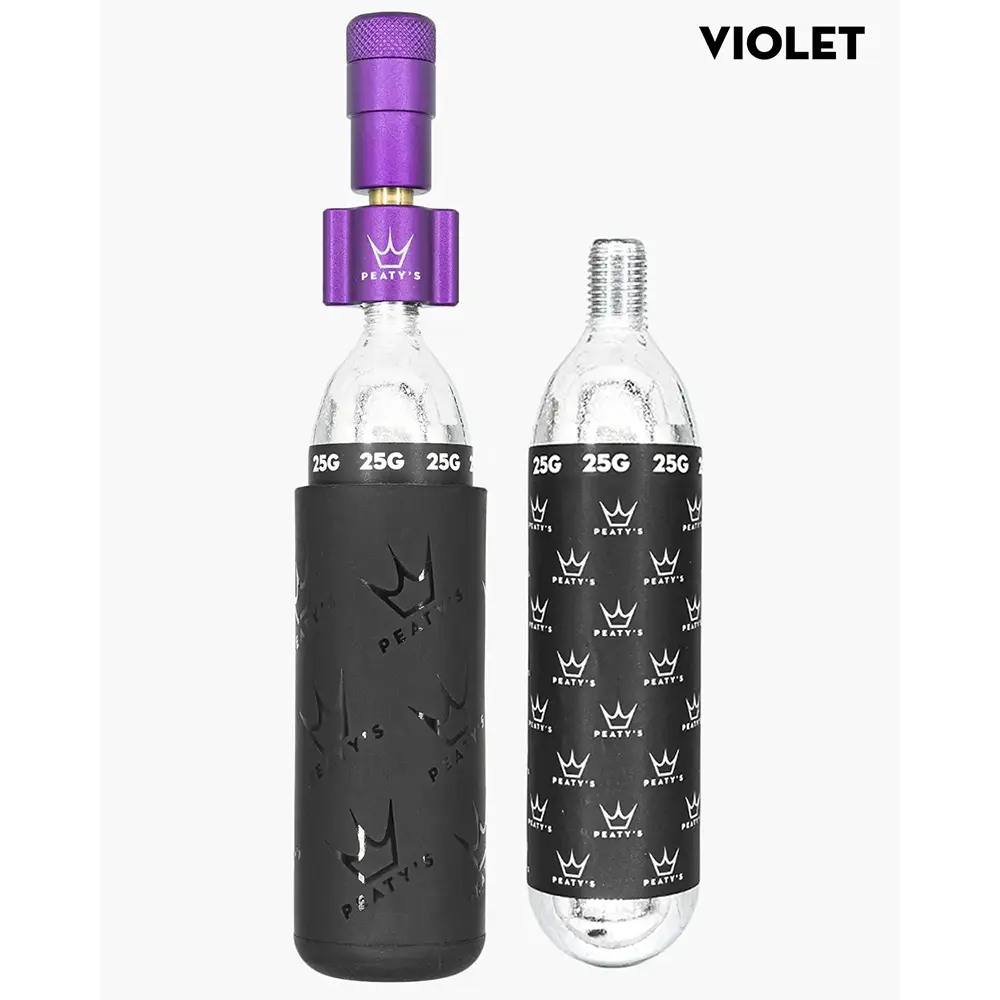  Насос Peaty's Holeshot CO2 Tyre Inflator, MTB 25g, Violet