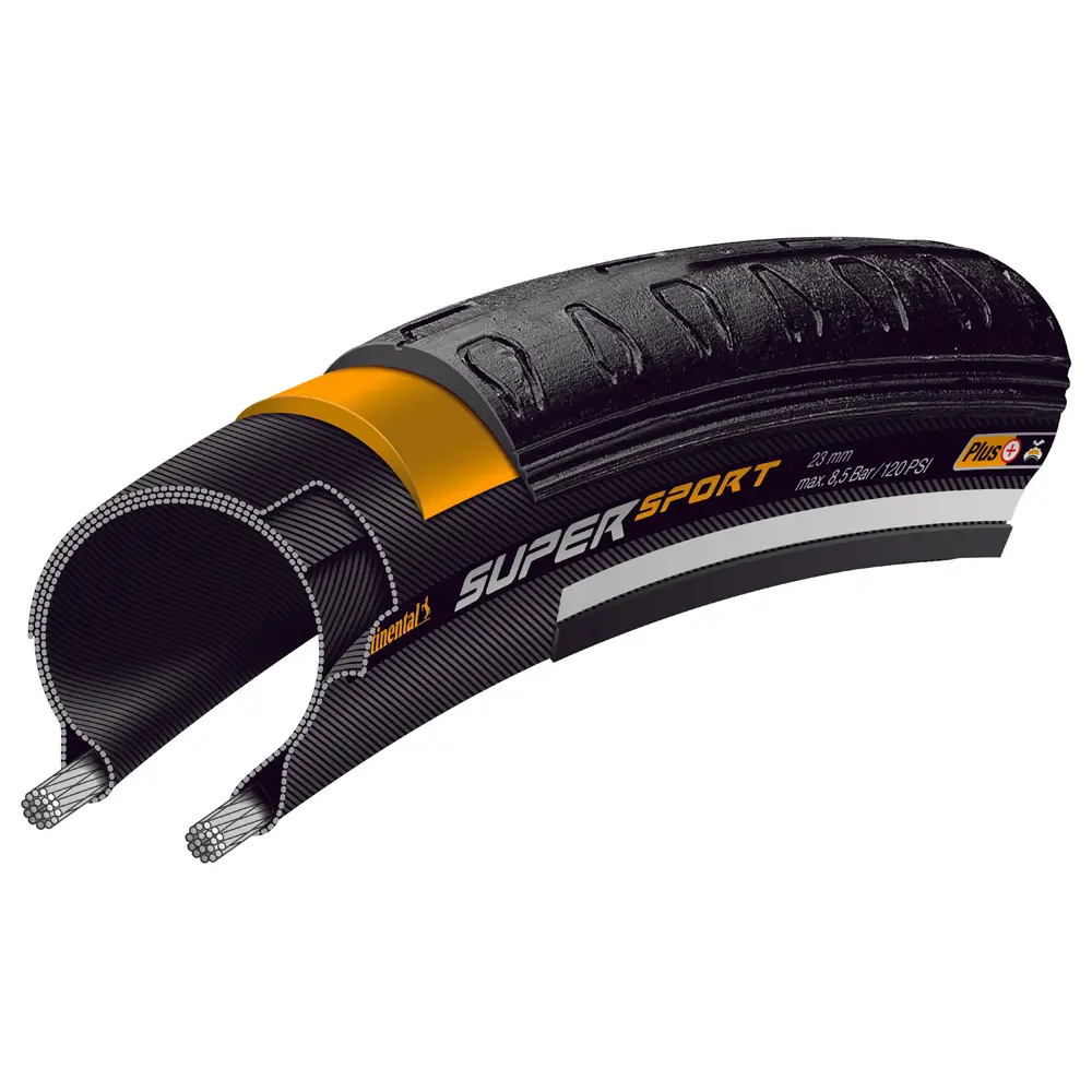 Покришка Continental Super Sport Plus-28 " / 700 x 23c, Чорна, не складна