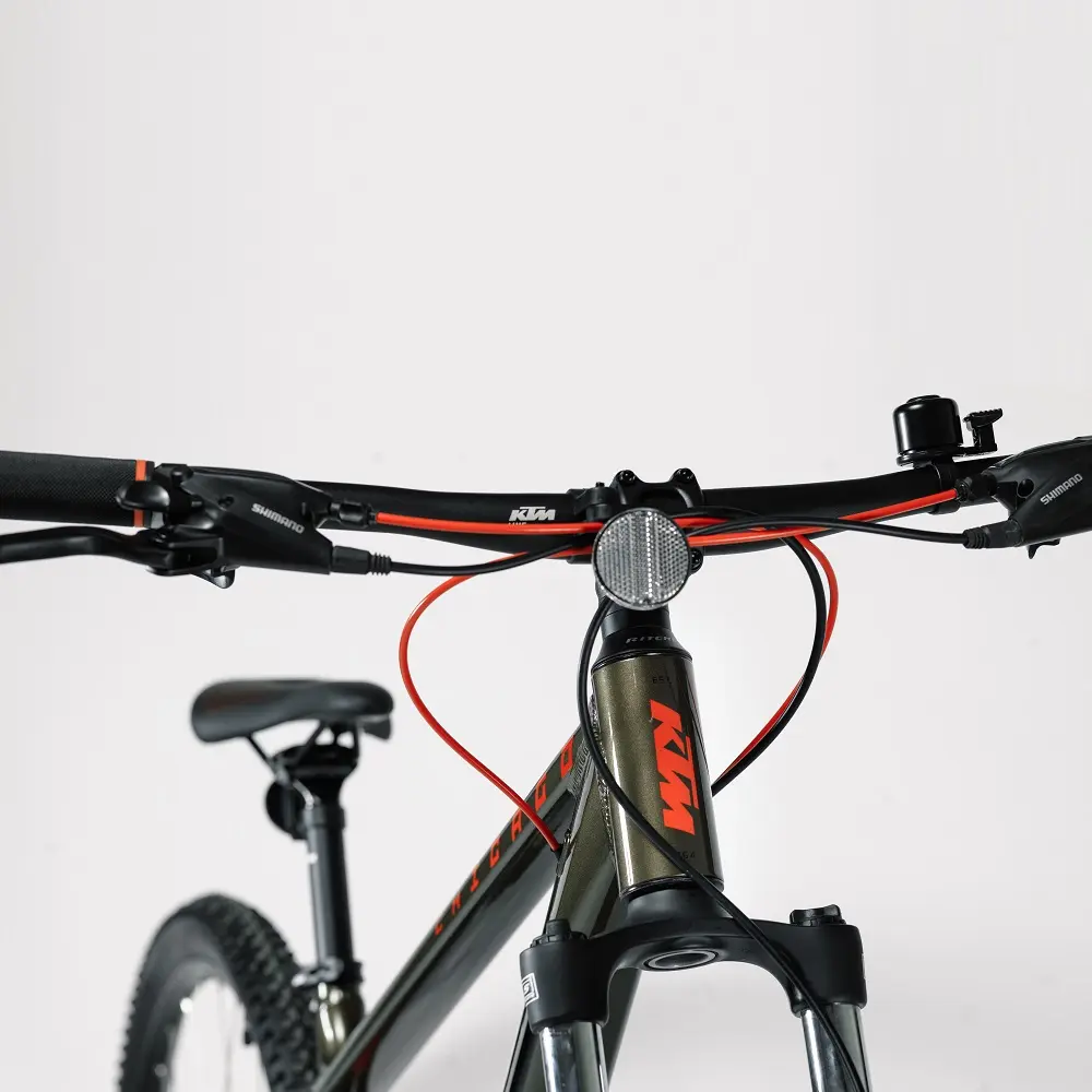 Велосипед KTM CHICAGO 292 29" рама XL/53, матовый черный (оранжевый), 2022