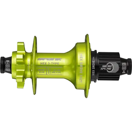  Втулка задня SPANK HEX J-Type Boost R148 Microspline 32H, Green