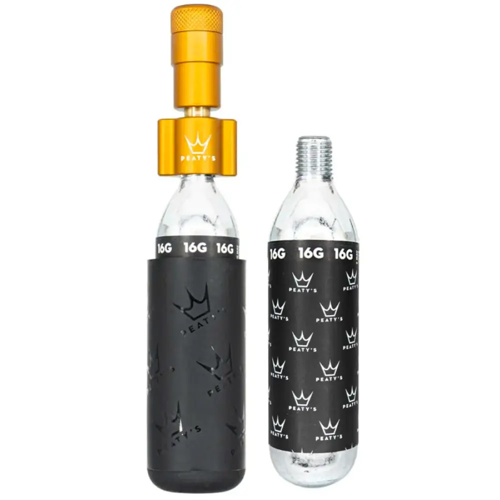  Насос Peaty's Holeshot CO2 Tyre Inflator, Road & Gravel 16g, Bourbon