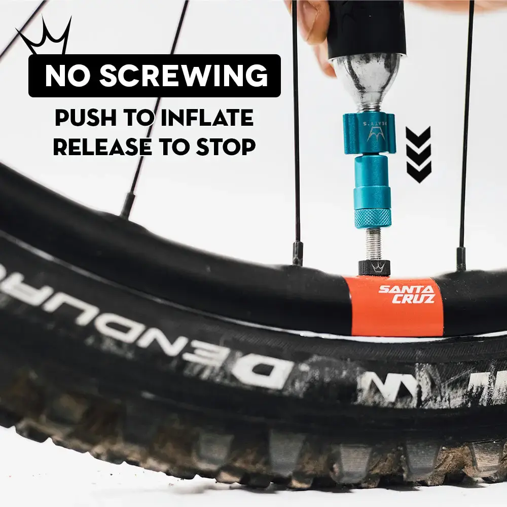  Насос Peaty's Holeshot CO2 Tyre Inflator, Road & Gravel 16g, Bourbon