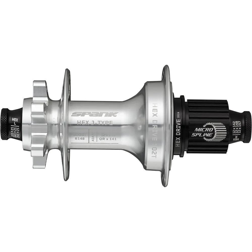  Втулка задня SPANK HEX J-TYPE Boost R148 HG 32H, Raw Silver