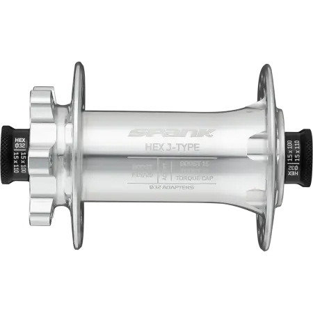  Втулка передня SPANK HEX J-TYPE Boost F15/20, Raw Silver