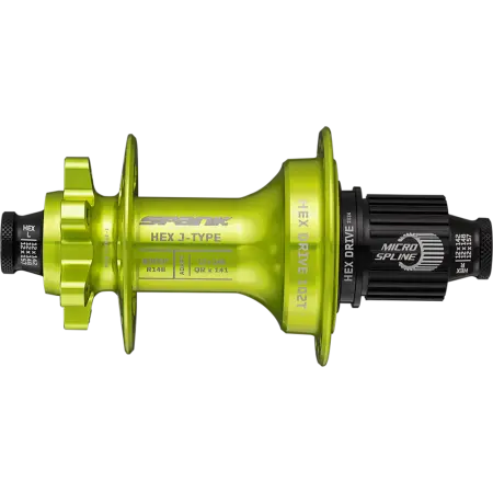  Втулка задня SPANK HEX J-TYPE Boost R148 HG 32H, Green