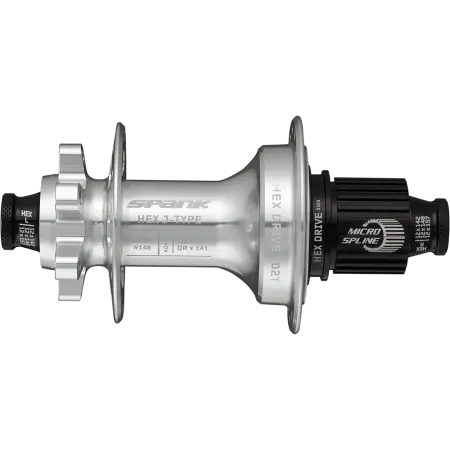  Втулка задня SPANK HEX J-Type Boost R148 XD 32H, Raw Silver