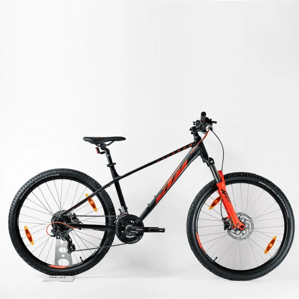 Велосипед KTM CHICAGO 272 27.5" рама M/43, черный матовый (оранжевый), 2022