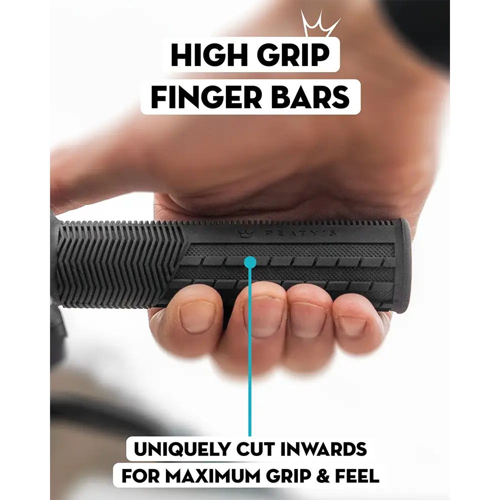 Грипсы Peaty's Monarch Grip Knurl, Thin 30>32mm, Race Control, Black