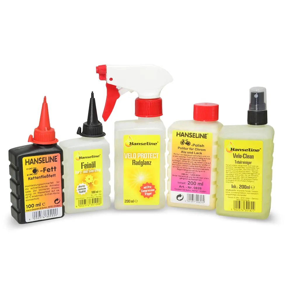 Засіб для догляду за велосипедом Hanseline Cycle-Maintenance-Set 5шт.