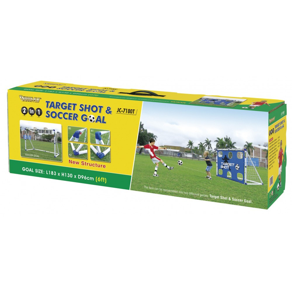 Футбольні ворота з зонами 2 в 1 6ft Outdoor-Play JC-7180T