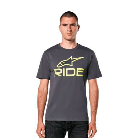 Футболка Alpinestars RIDE 4.0 CSF TEE CHARC/LIME/BLK, S