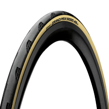 Покрышка бескамерная Continental Grand Prix 5000 AllSeason 28" | 700 x 28C черная/бежевая foldable skin