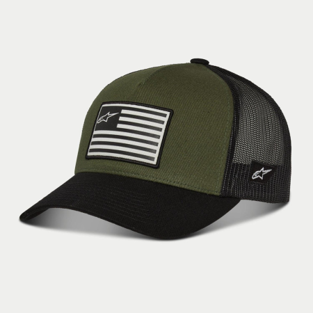 Кепка Alpinestars FLAG SNAPBACK HAT MILITARY/BLK, OS