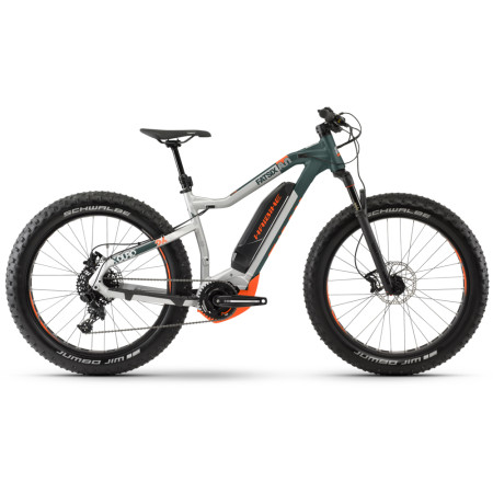 Электровелосипед Haibike XDURO FatSix 8.0 500Wh 11 s. NX 26", рама M, серо-зелено-оранжевый, 2020