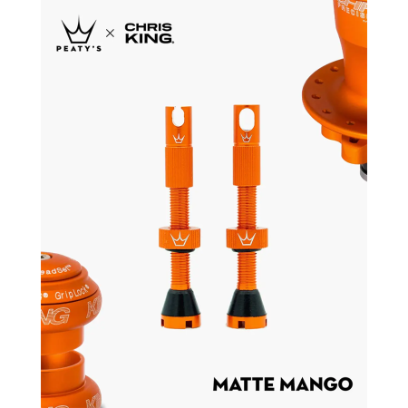 Ниппели Peaty's x Chris King Tubeless Valves, 42mm, Mango