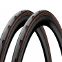 Покрышка бескамерная Continental Grand Prix 5000S TR 28" | 700 x 28C черная/коричневая foldable skin