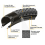 Покришка Continental Cross King 24 " / 24 x 2.00 Чорна, не складна, skin