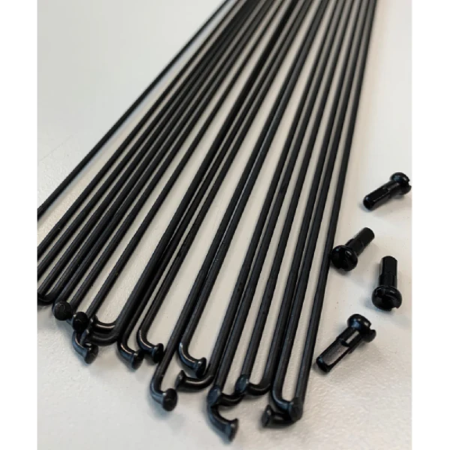 Комплект спиць з ніппелями SPANK 359 27.5" J-Hook 2.2/1.8/2.0, 273mm 17pcs / 270mm 17pcs, 34pcs Black