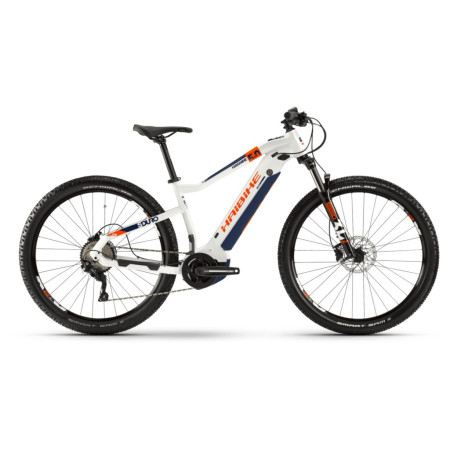 Электровелосипед Haibike SDURO HardNine 5.0 i500Wh 10 s. Deore 29", рама L, бело-оранжево-синий, 2020