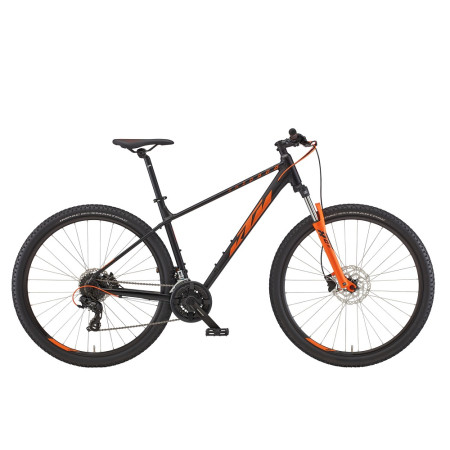 Велосипед KTM CHICAGO 272 27.5" рама S/38, черный матовый (оранжевый), 2022